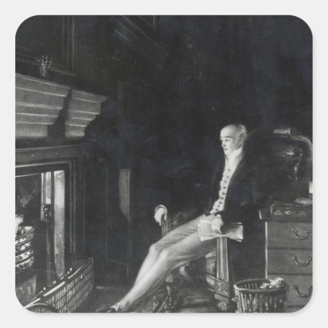 Portrait of Earl Grey Square Sticker (Front)