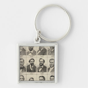 Portrait of Early Settlers and Farmers, Minnesota Key Ring