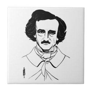 Portrait of Edgar Allan Poe Ceramic Tile