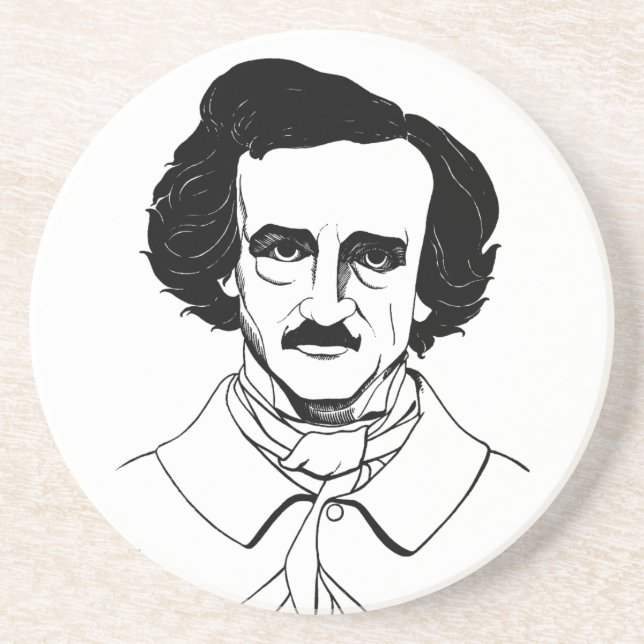 Portrait of Edgar Allan Poe Coaster (Front)