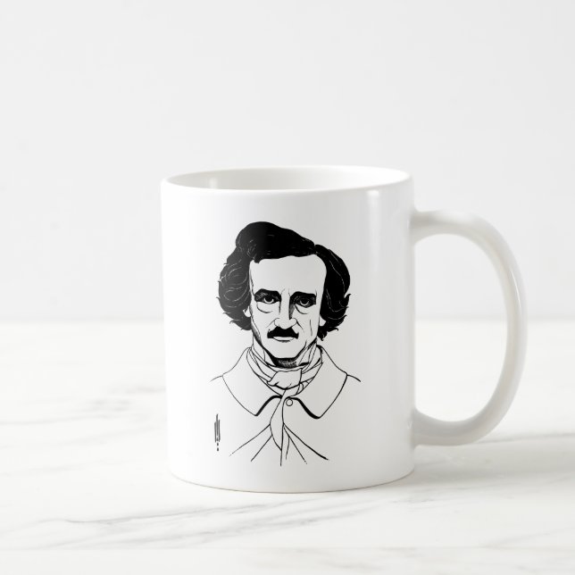 Portrait of Edgar Allan Poe Coffee Mug (Right)