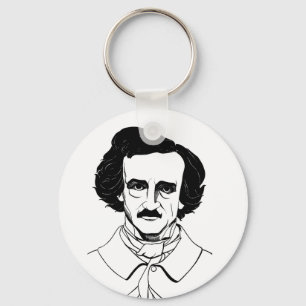 Portrait of Edgar Allan Poe Key Ring