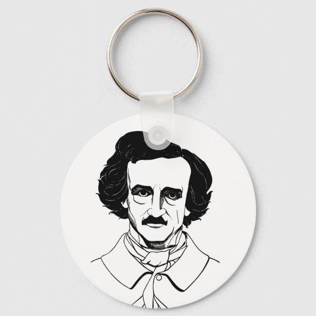 Portrait of Edgar Allan Poe Key Ring (Front)