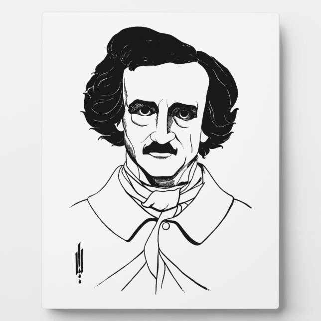 Portrait of Edgar Allan Poe Plaque (Front)