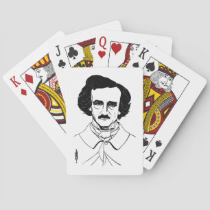 Portrait of Edgar Allan Poe Playing Cards
