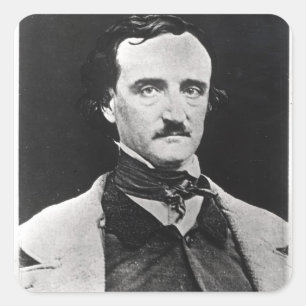 Portrait of Edgar Allan Poe Square Sticker