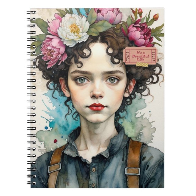 Portrait of Edith It's A Beautiful Life Notebook (Front)