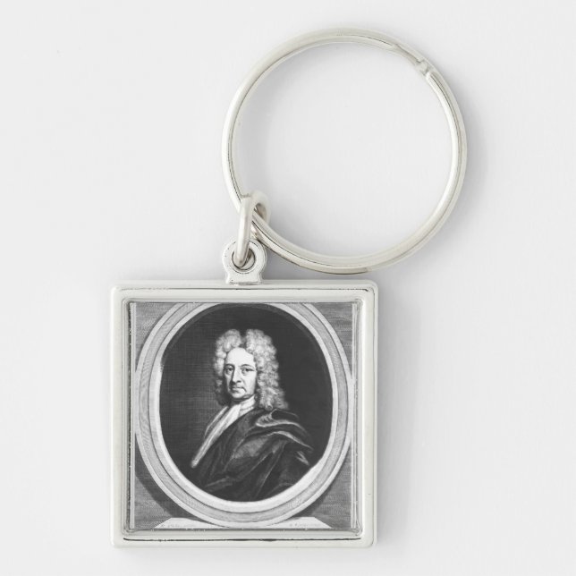 Portrait of Edmond Halley Key Ring (Front)
