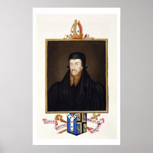 Portrait of Edmund Grindal (c.1519-83) Archbishop Poster