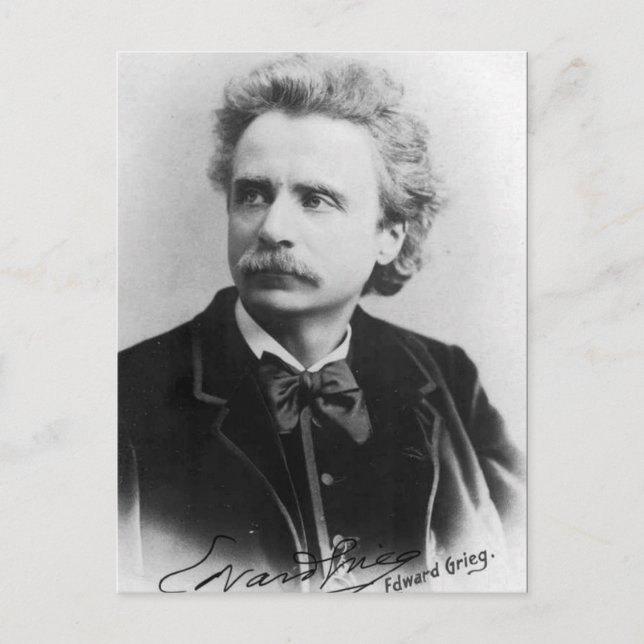 Portrait of Edvard Grieg Postcard (Front)