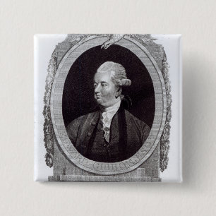 Portrait of Edward Gibbon 15 Cm Square Badge
