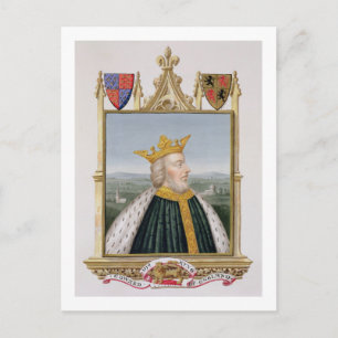 Portrait of Edward III (1312-77) King of England f Postcard