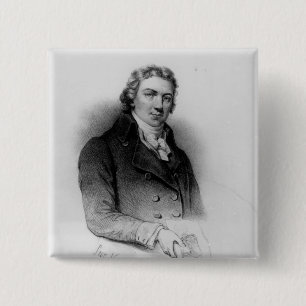 Portrait of Edward Jenner 15 Cm Square Badge