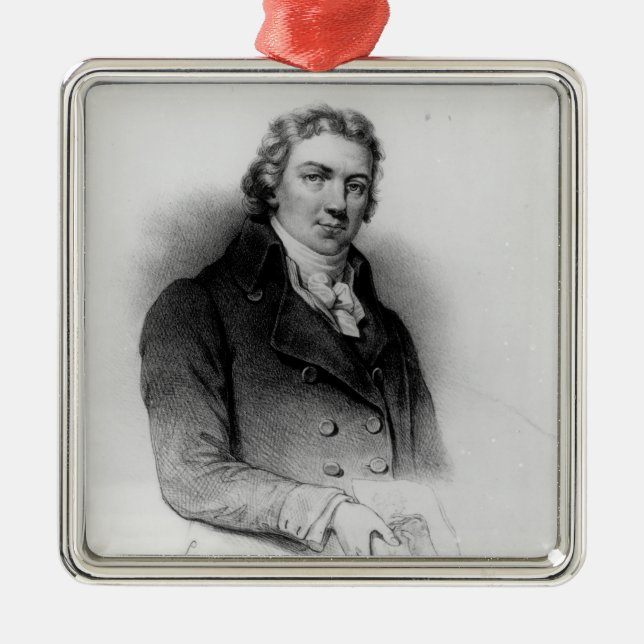 Portrait of Edward Jenner Metal Ornament (Front)