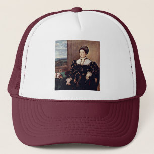 Portrait Of Eleonora Gonzaga By Tiziano Vecellio Trucker Hat