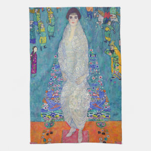 Portrait of Elisabeth Lederer, Gustav Klimt Tea Towel