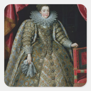 Portrait of Elisabeth of France  1615 Square Sticker