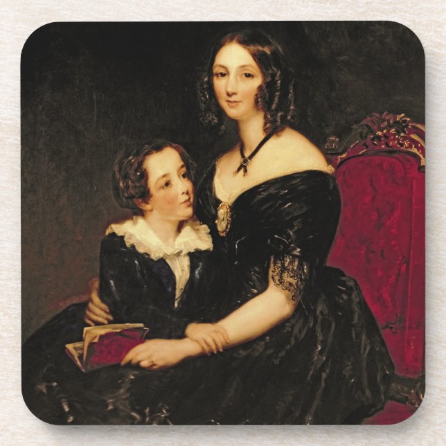 Portrait of Eliza Boardman and her son, Robert, 18 Coaster (Front)