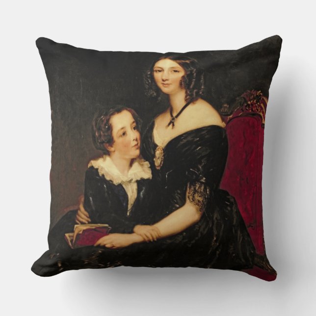 Portrait of Eliza Boardman and her son, Robert, 18 Cushion (Front)