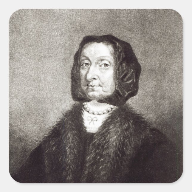Portrait of Elizabeth Cromwell Square Sticker (Front)