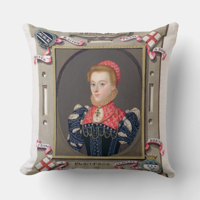 Portrait of Elizabeth Fitzgerald (c.1528-89) Count Cushion (Front)