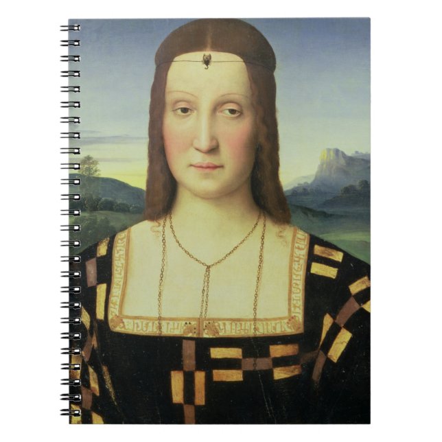 Portrait of Elizabeth Gonzaga, c.1504 (oil on pane Notebook (Front)