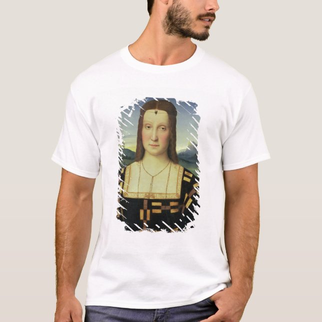 Portrait of Elizabeth Gonzaga, c.1504 (oil on pane T-Shirt (Front)