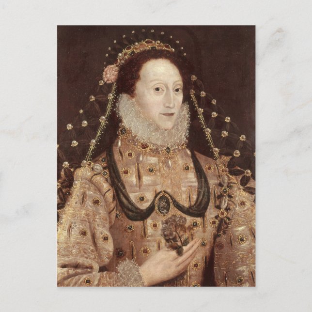 Portrait of Elizabeth I  c.1575-80 Postcard (Front)