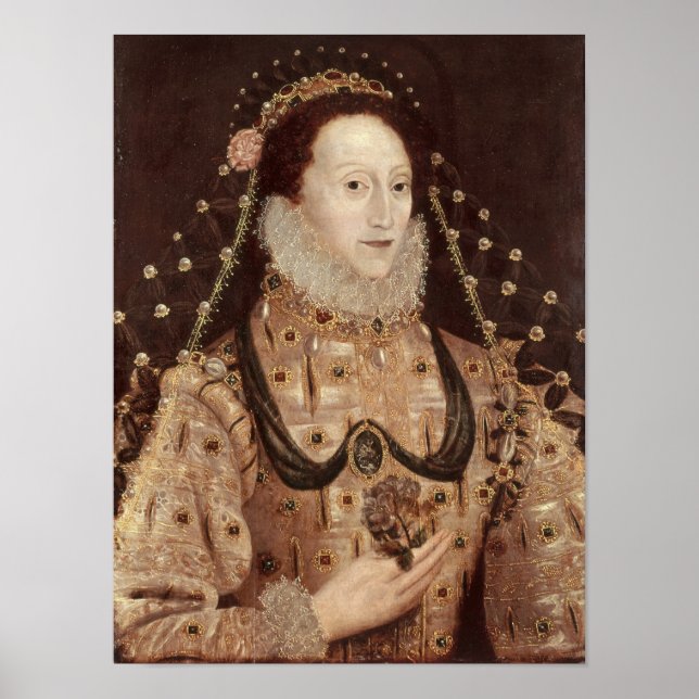 Portrait of Elizabeth I  c.1575-80 Poster (Front)