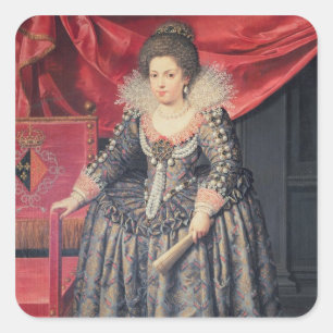 Portrait of Elizabeth of France (1602-44) daughter Square Sticker