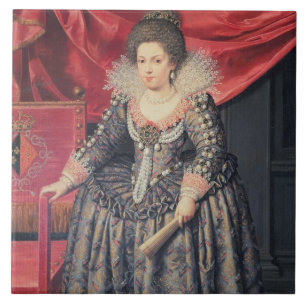 Portrait of Elizabeth of France (1602-44) daughter Tile