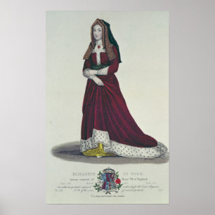 Portrait of Elizabeth of York, 1841 Poster