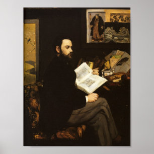 Portrait of Emile Zola by Manet - Poster