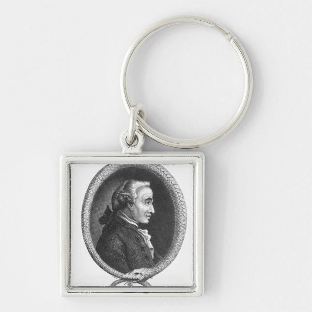 Portrait of Emmanuel Kant 2 Key Ring (Front)