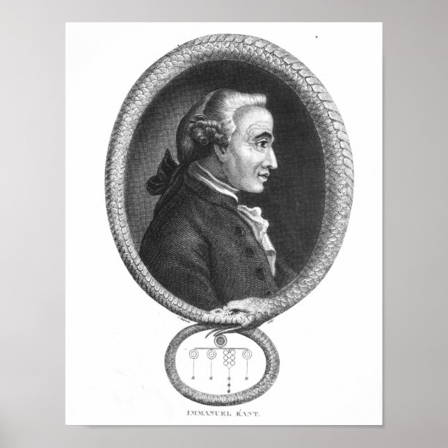 Portrait of Emmanuel Kant 2 Poster (Front)