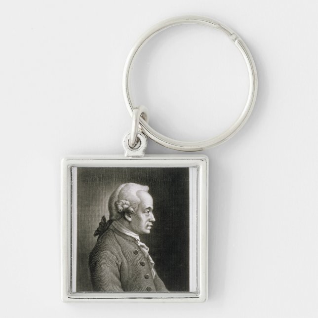 Portrait of Emmanuel Kant , German philosopher Key Ring (Front)
