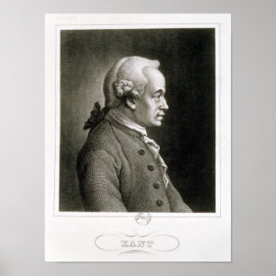 Portrait of Emmanuel Kant , German philosopher Poster