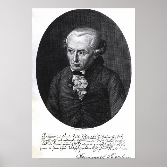 Portrait of Emmanuel Kant Poster (Front)