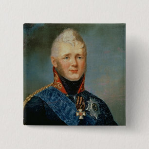 Portrait of Emperor Alexander I 15 Cm Square Badge