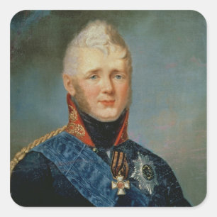 Portrait of Emperor Alexander I Square Sticker