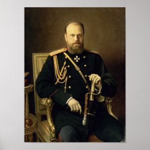 Portrait of Emperor Alexander III  1886 Poster