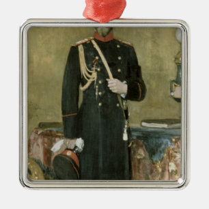 Portrait of Emperor Nicholas II 1895 Metal Tree Decoration
