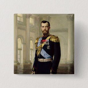 Portrait of Emperor Nicholas II, 1900 15 Cm Square Badge