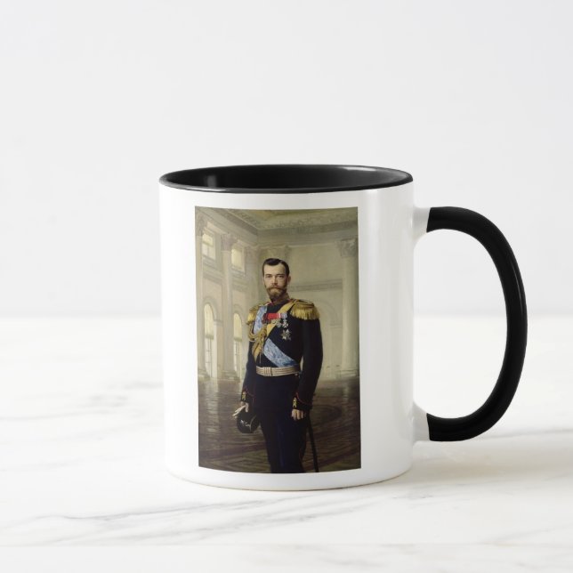 Portrait of Emperor Nicholas II, 1900 Mug (Right)