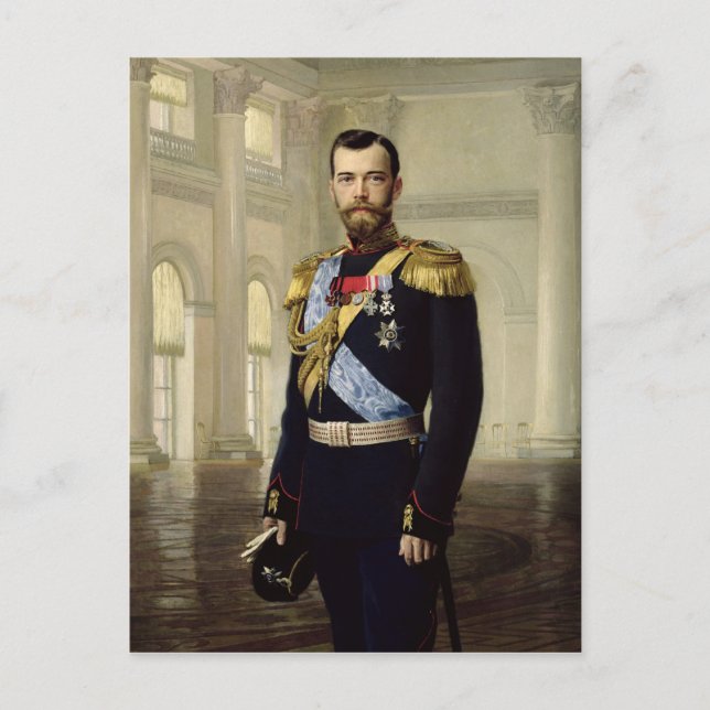 Portrait of Emperor Nicholas II, 1900 Postcard (Front)