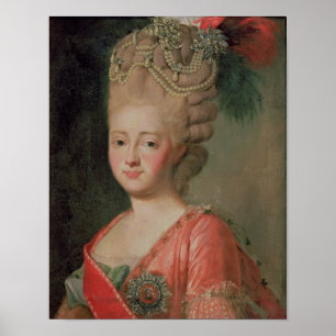 Portrait of Empress Maria Fyodorina , 1770s Poster
