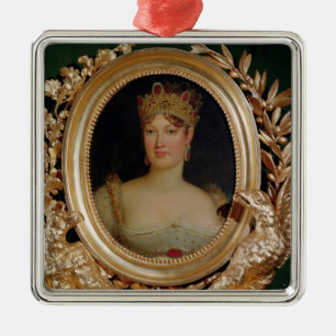 Portrait of Empress Marie-Louise of Austria Metal Ornament
