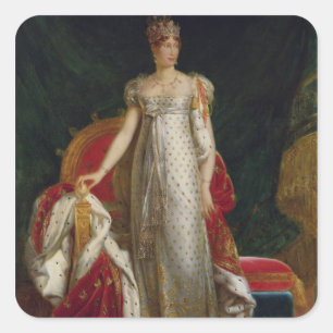 Portrait of Empress Marie Louise  of France Square Sticker