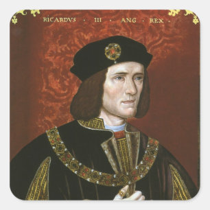Portrait of English King Richard III Square Sticker