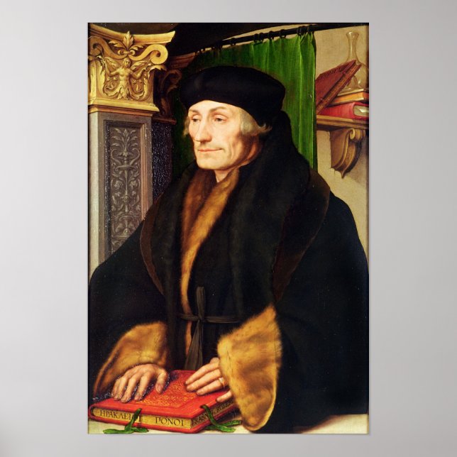 Portrait of Erasmus, 1523 Poster (Front)